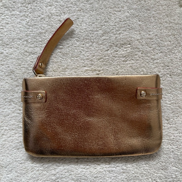 Kate Spade gold leather zip key coin purse - Picture 4 of 8